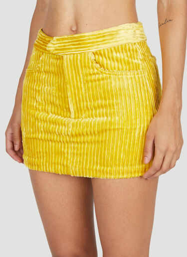 Isabel Marant Damia Corduroy Mini Skirt Yellow ibm0253012