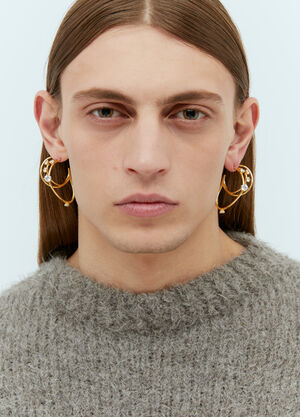Versace Costellation Hoop Earrings Gold ver0155041