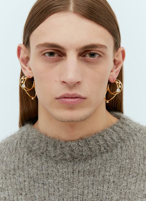 Versace Costellation Hoop Earrings Gold ver0155041
