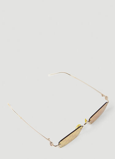 Gucci Rectangular Sunglasses Gold guc0252132