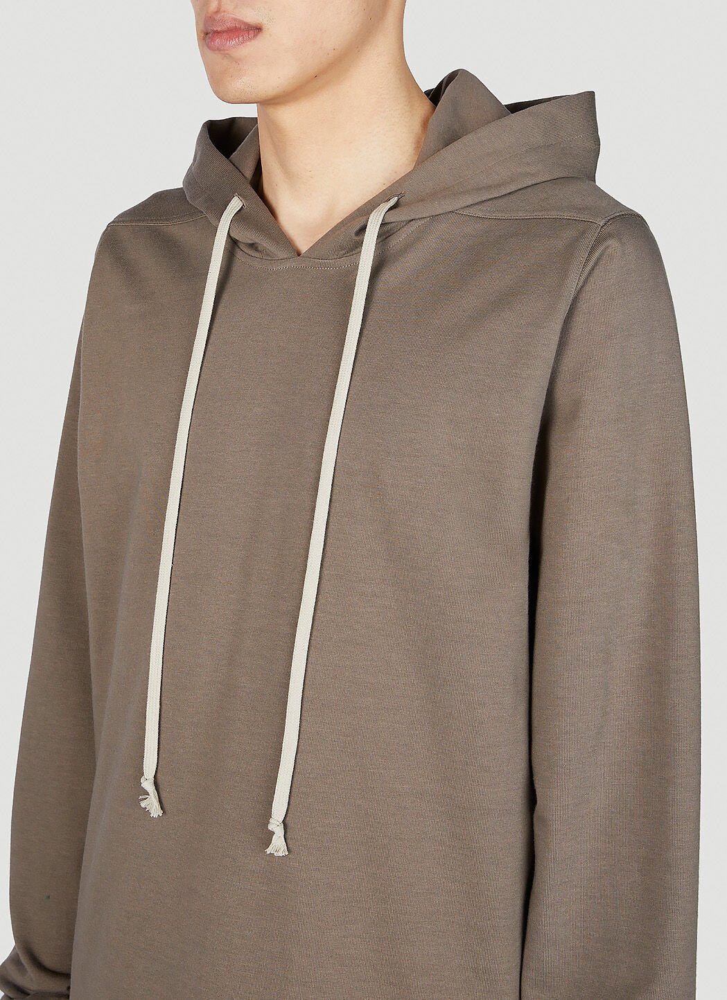 Rick owens long hoodie discount