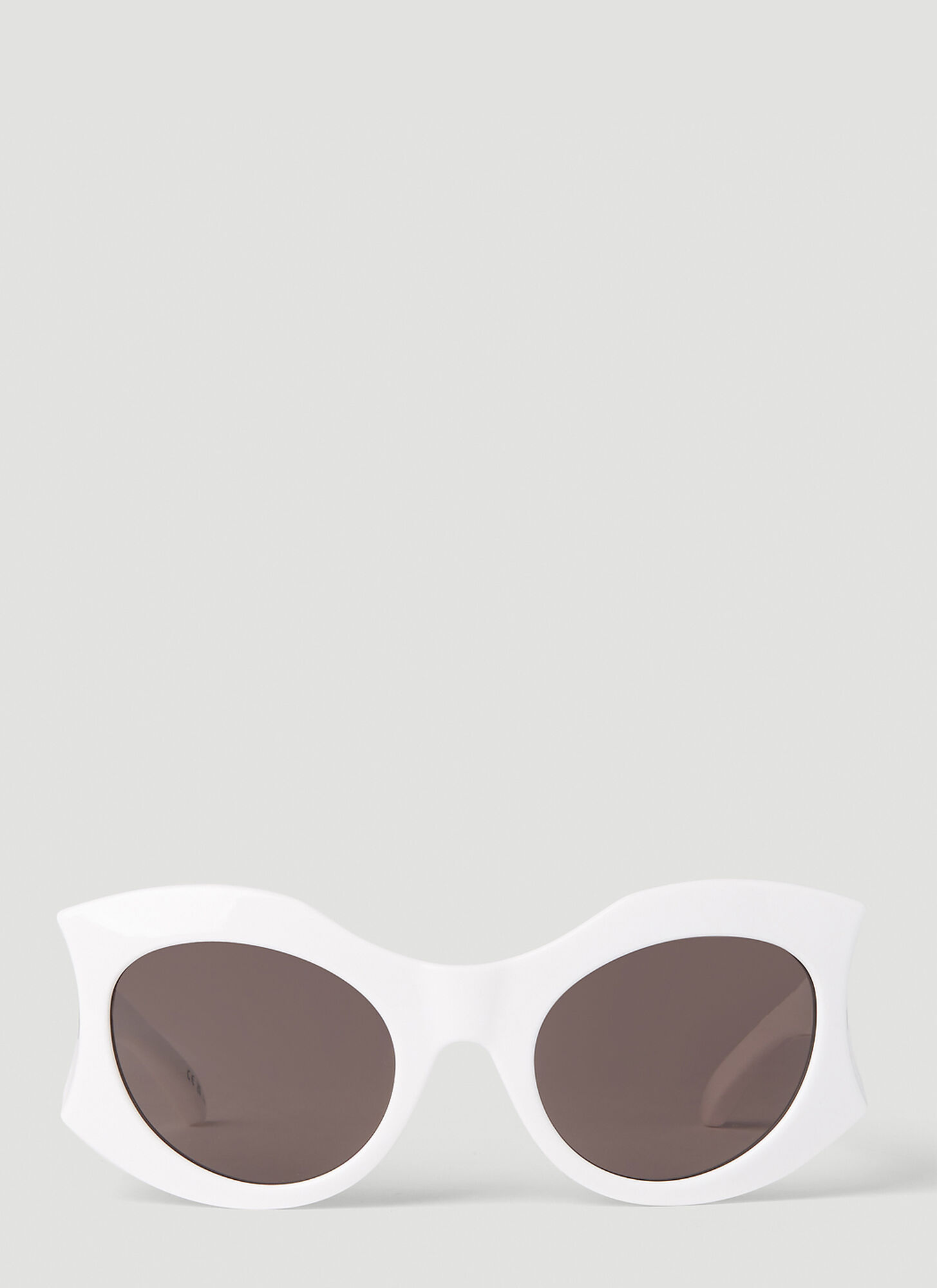 Shop Balenciaga Hourglass Sunglasses In White