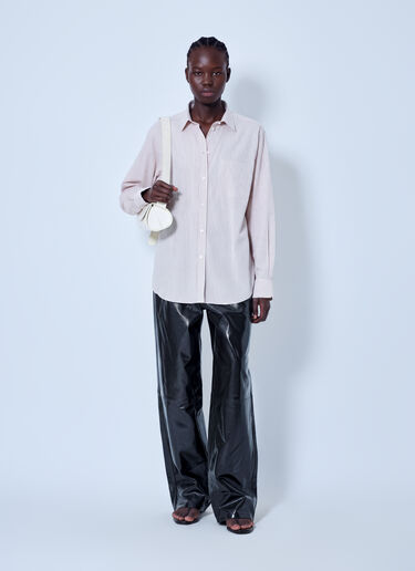LN-CC® - RÓHE: Classic Fit Striped Shirt - Light Pink RÓHE Classic Fit Striped Shirt Light Pink roe0266003