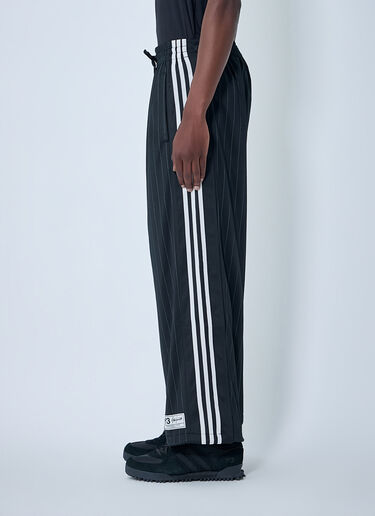 Y-3 Pinstripe Wide-Leg Trousers Black yyy0164050