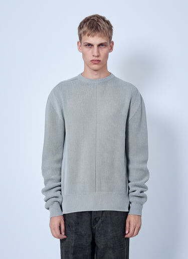 Rick Owens Fisherman Round Neck Sweater Grey ric0165037