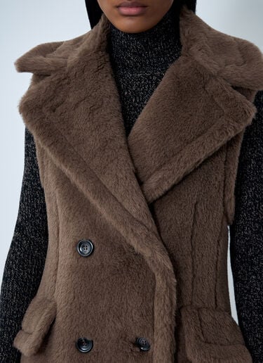 Double-Breasted Gilet Max Mara Double-Breasted Gilet Brown max0262064