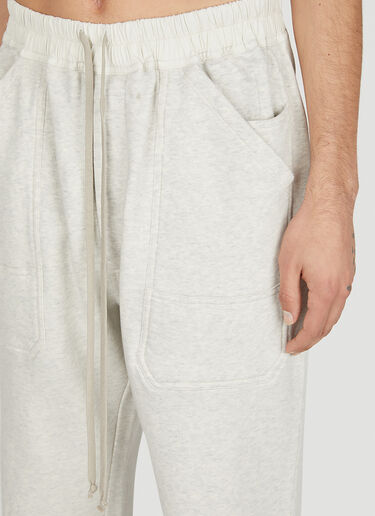 Rick Owens DRKSHDW Drawstring Track Pants White drk0152007