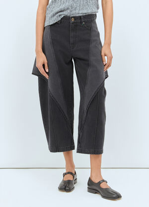 JW Anderson Cropped Sculptural Jeans Purple jwa0259005
