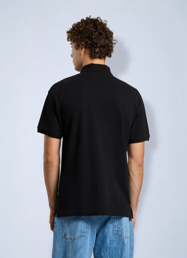 Palm Angels Logo Spray Regular Polo Shirt Black pma0166297