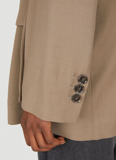 Acne Studios 系带双排扣西装外套 棕 acn0250061