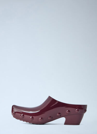 Bottega Veneta Gondola Studded Rubber Mules Burgundy bov0264039