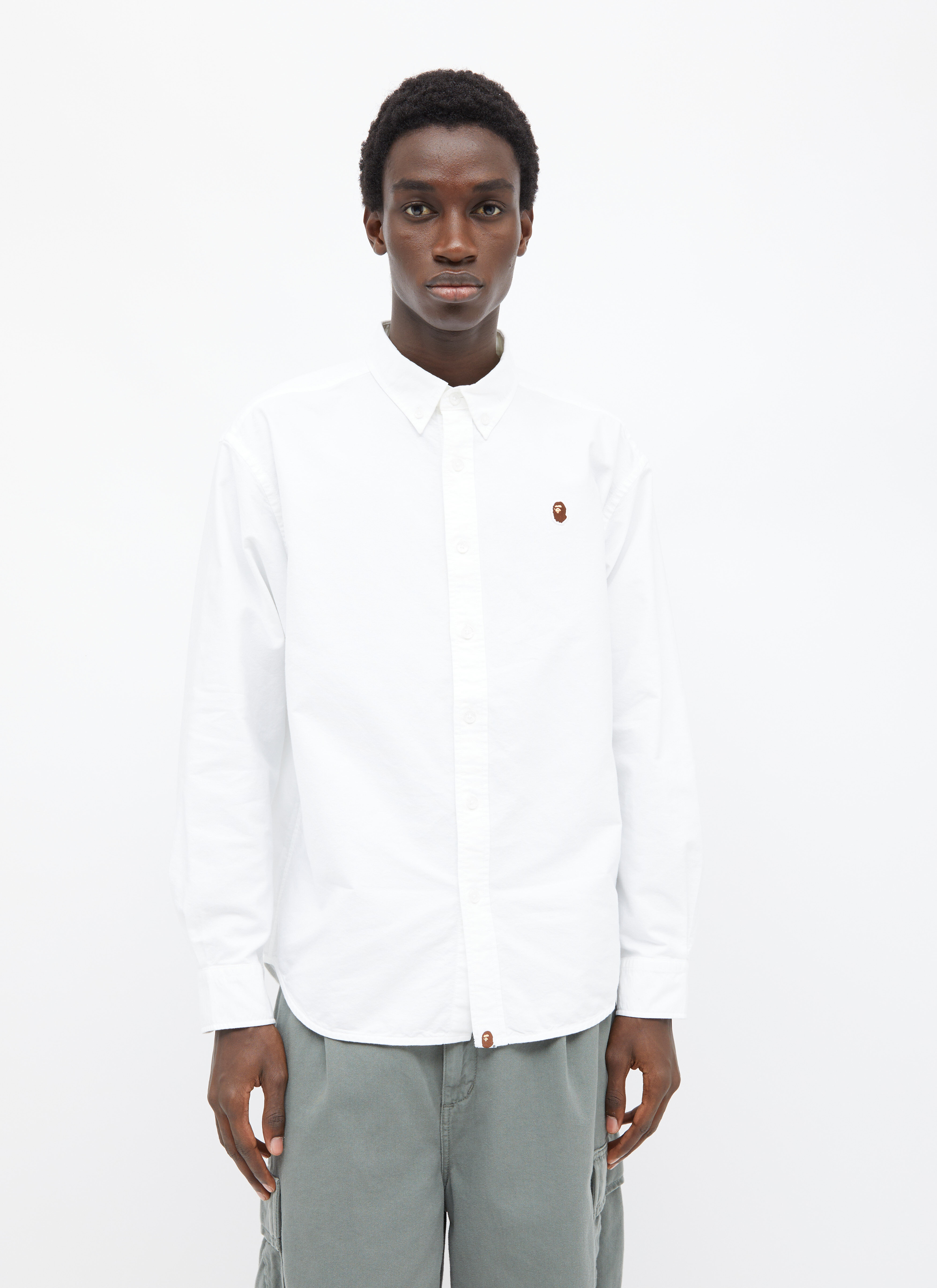 A BATHING APE® Men's' Ape Head One Point Oxford Shirt in