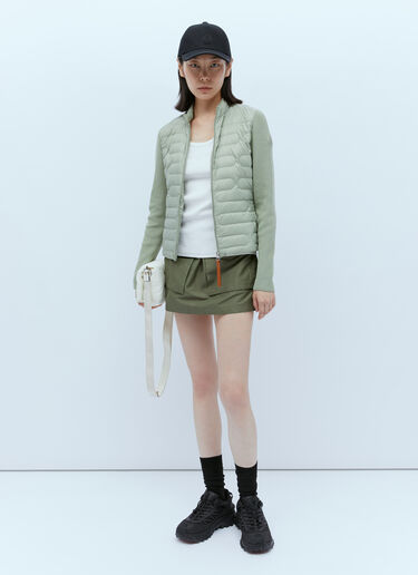 Moncler Padded Zip-Up Cardigan Green mon0256027