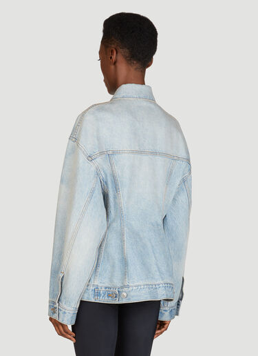 Balenciaga Hourglass Denim Jacket Blue bal0255013