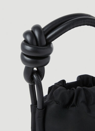 GANNI Small Knot Bucket Handbag Black gan0253043