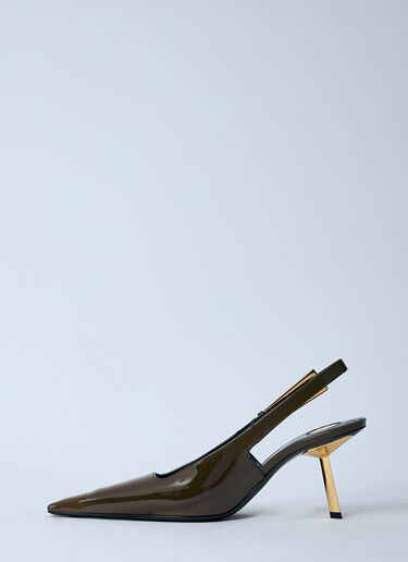 Saint Laurent Lee 露跟浅口鞋 棕色 sla0259031