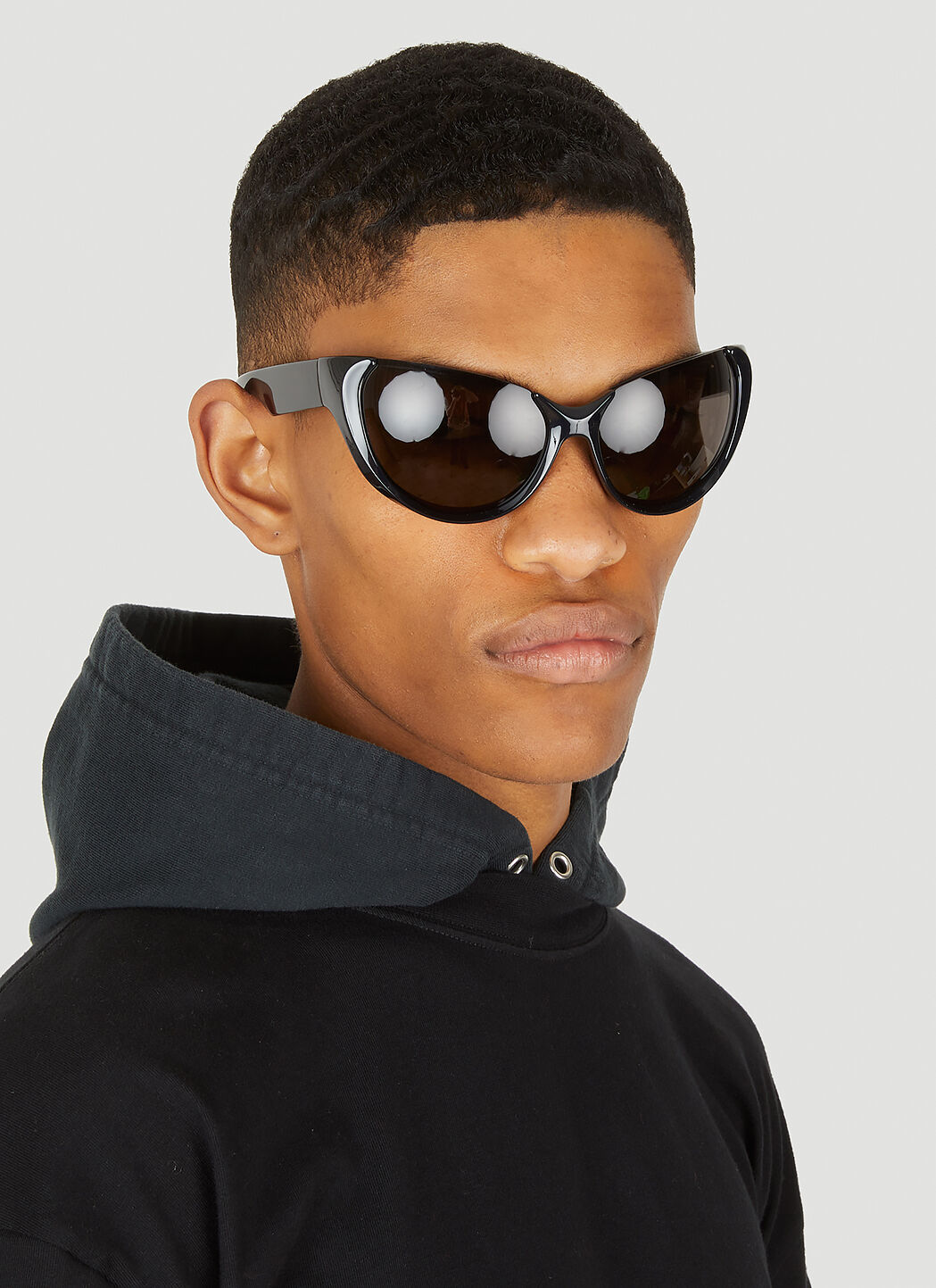 Balenciaga Eyewear Xpander サングラス | ブラック | FARFETCH JP