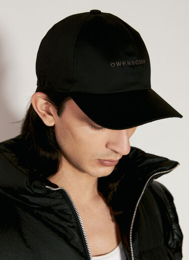 Rick Owens 자수 베이스볼 캡 블랙 ric0156017