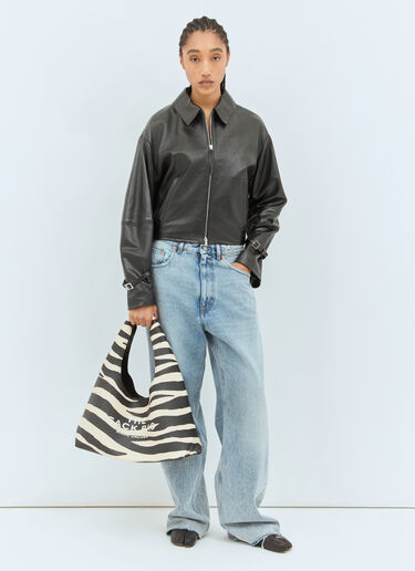 Marc Jacobs The Zebra Sack Shoulder Bag Black mcj0258006