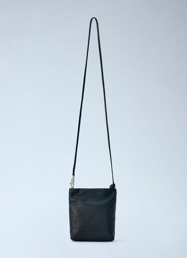 LN-CC® - Rick Owens: Leather Crossbody Bag - Black Rick Owens Leather Crossbody Bag Black ric0165028
