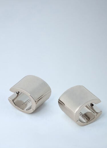 Petite Signature Gold Hoop Earrings TOTEME Petite Signature Gold Hoop Earrings Silver tot0263100