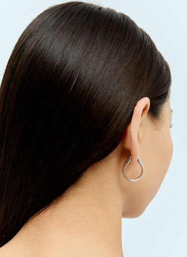 Tom Wood Large Oyster Hoop Earrings Silver tmw0355005