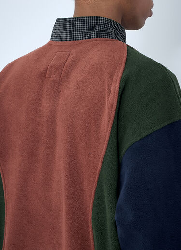 Brain Dead Fleece Pullover With Button Placket Navy bra0162012