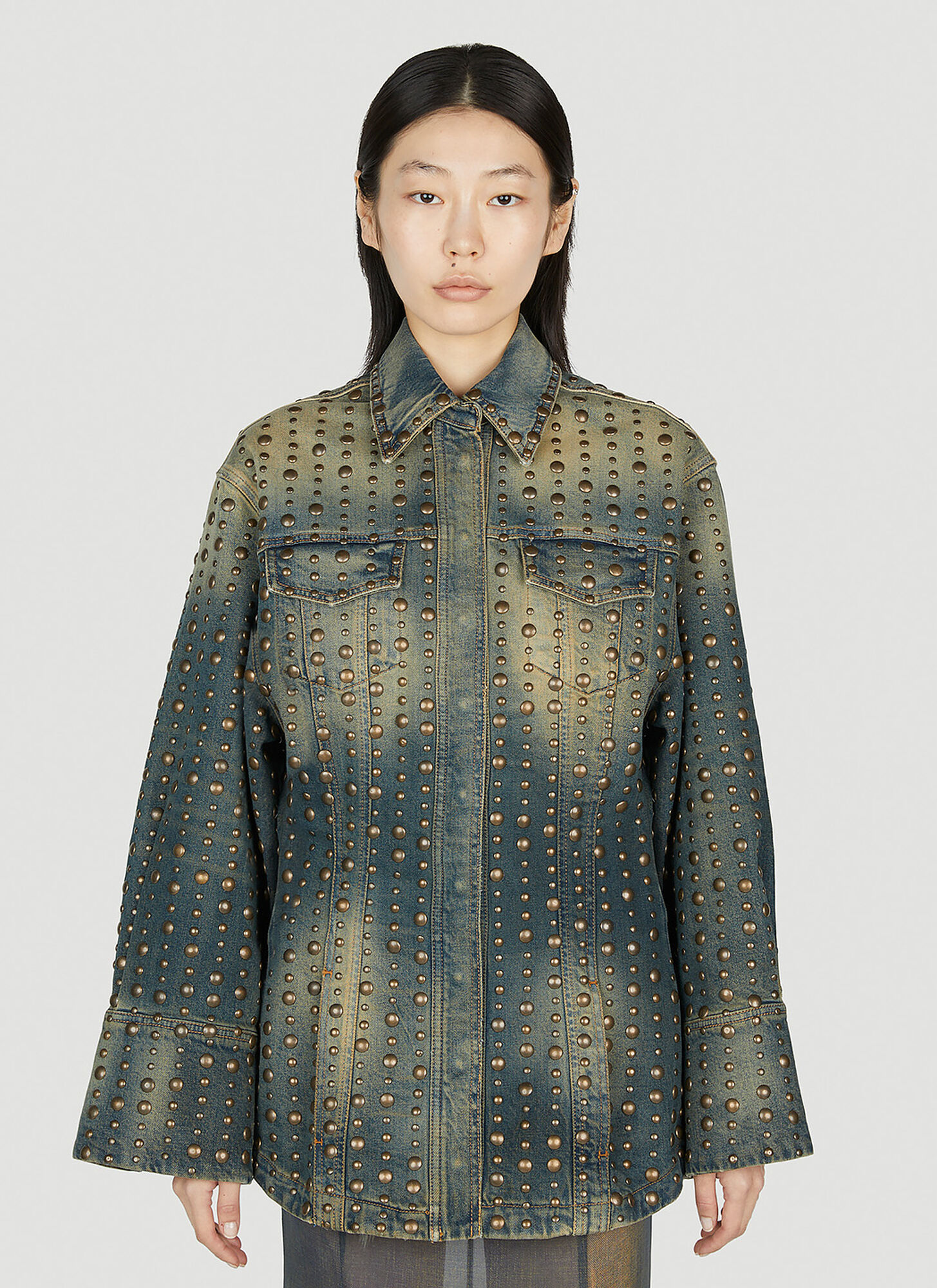 BLUMARINE STUDDED DENIM JACKET 