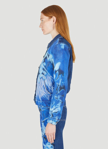 Printed Denim Jacket Paula Canovas del Vas Printed Denim Jacket Blue pcd0248001