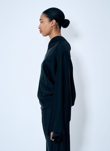 새틴 원-슬리브 탑 Rick Owens 새틴 원-슬리브 탑 블랙 ric0259007