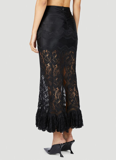 Rabanne Sheer Lace Midi Skirt Black pac0253019