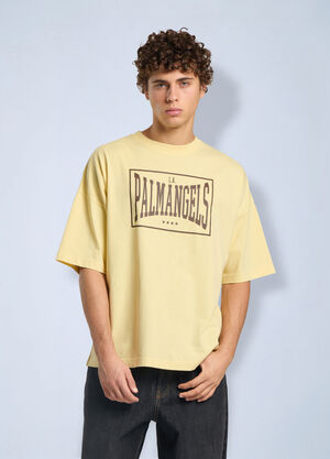 Palm Angels Vintage Box Logo Loose T-Shirt Yellow pma0166241