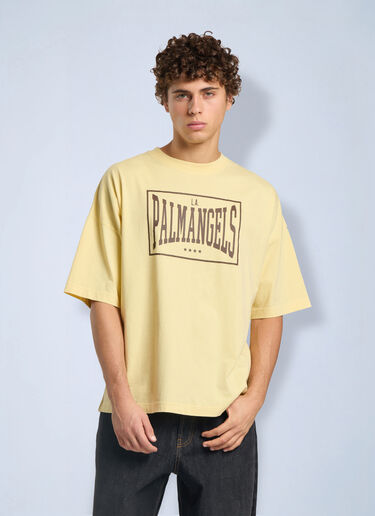 Palm Angels Vintage Box Logo Loose T-Shirt Yellow pma0166241