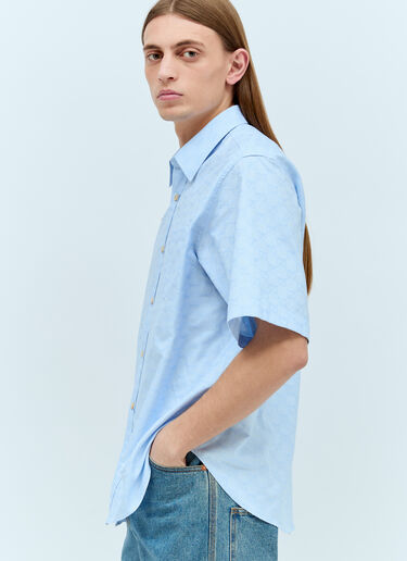 Gucci GG Supreme Oxford Cotton Shirt Blue guc0155068