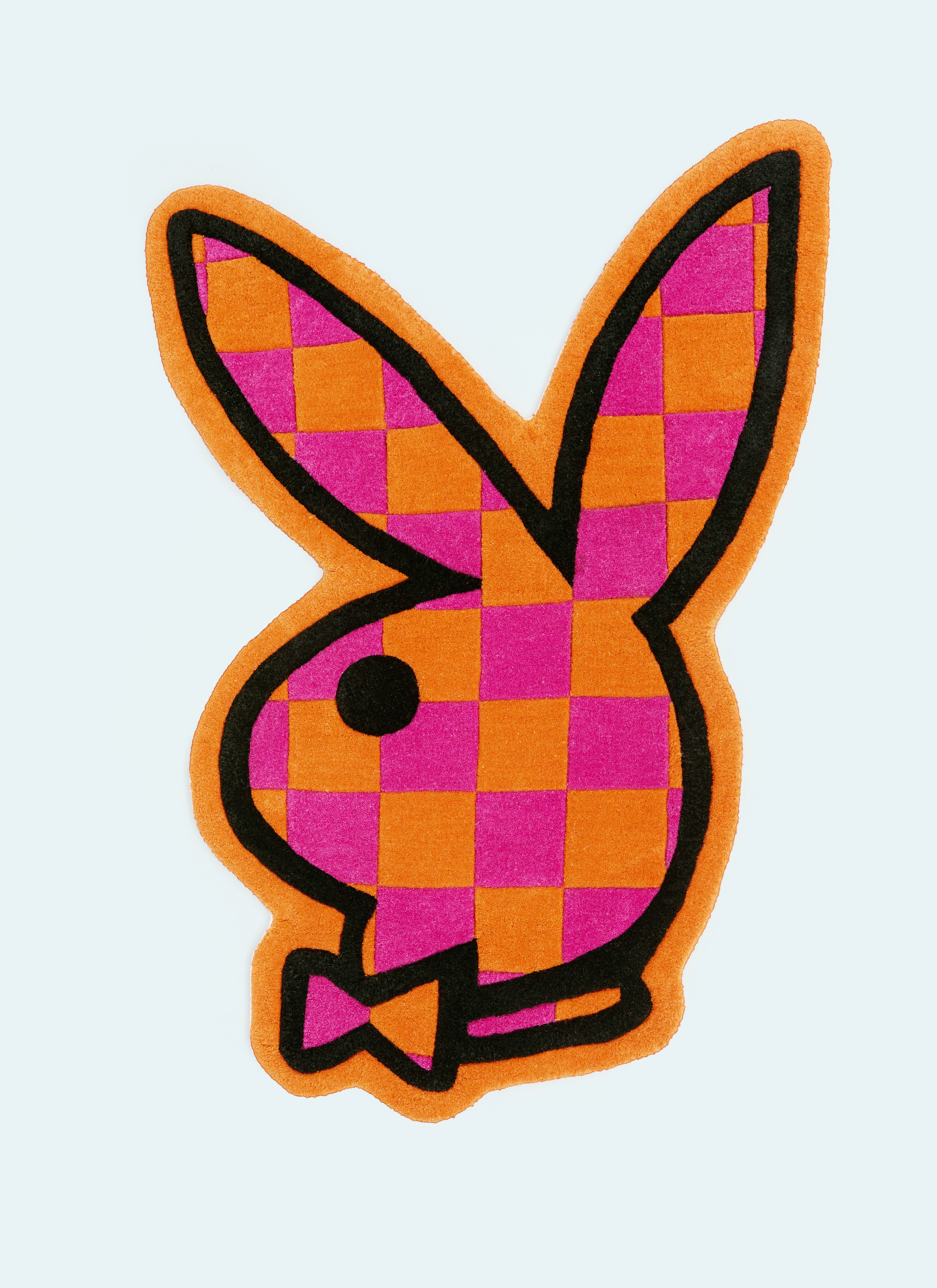 Wavey Casa x Playboy Bunny Head Rug Green wcp0355006