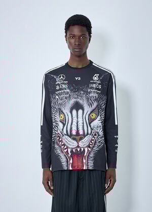 Y-3 MERCEDES Graphic Long Sleeve Jersey Black yyy0364067