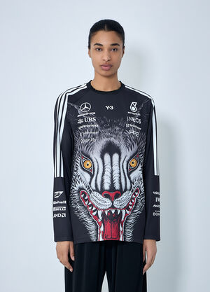 Y-3 MERCEDES Graphic Long Sleeve Jersey Black yyy0364067