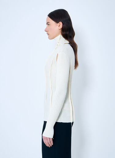 MM6 Maison Margiela Rib Sweater White mmm0259007
