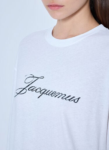 LN-CC® - Jacquemus: Long Sleeve T-Shirt - White Jacquemus Long Sleeve T-Shirt White jac0266019