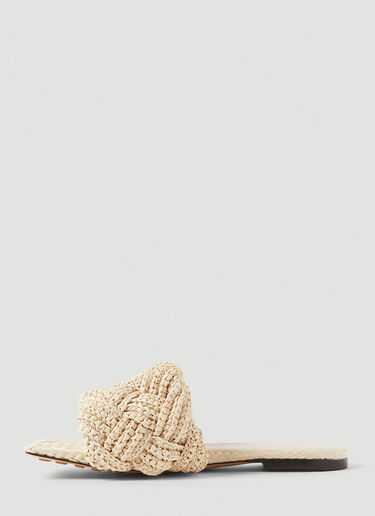 Lido Flat Sandals Bottega Veneta Lido Flat Sandals Cream bov0251078