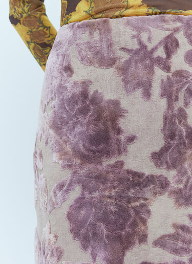 Dries Van Noten Salbina Ciselé Midi Skirt Pink dvn0254015