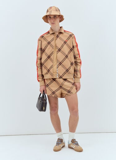 adidas by Wales Bonner 체크 조절끈이 달린 쇼츠 베이지 awb0357022