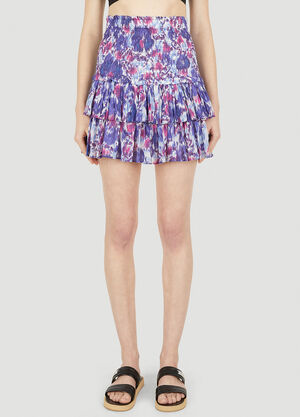 Isabel Marant Étoile Naomi Ruffle Mini Skirt Purple ibe0251010