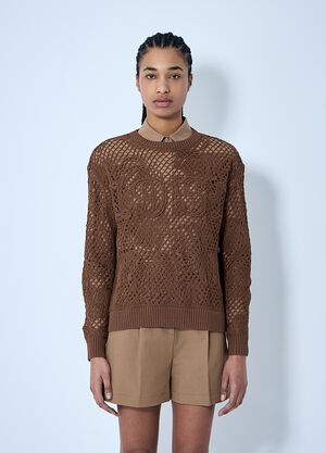 Max Mara Crochet Sweater Beige max0260035