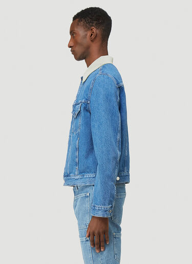 Helmut Lang Contrast-Collar Denim Jacket Blue hlm0142002