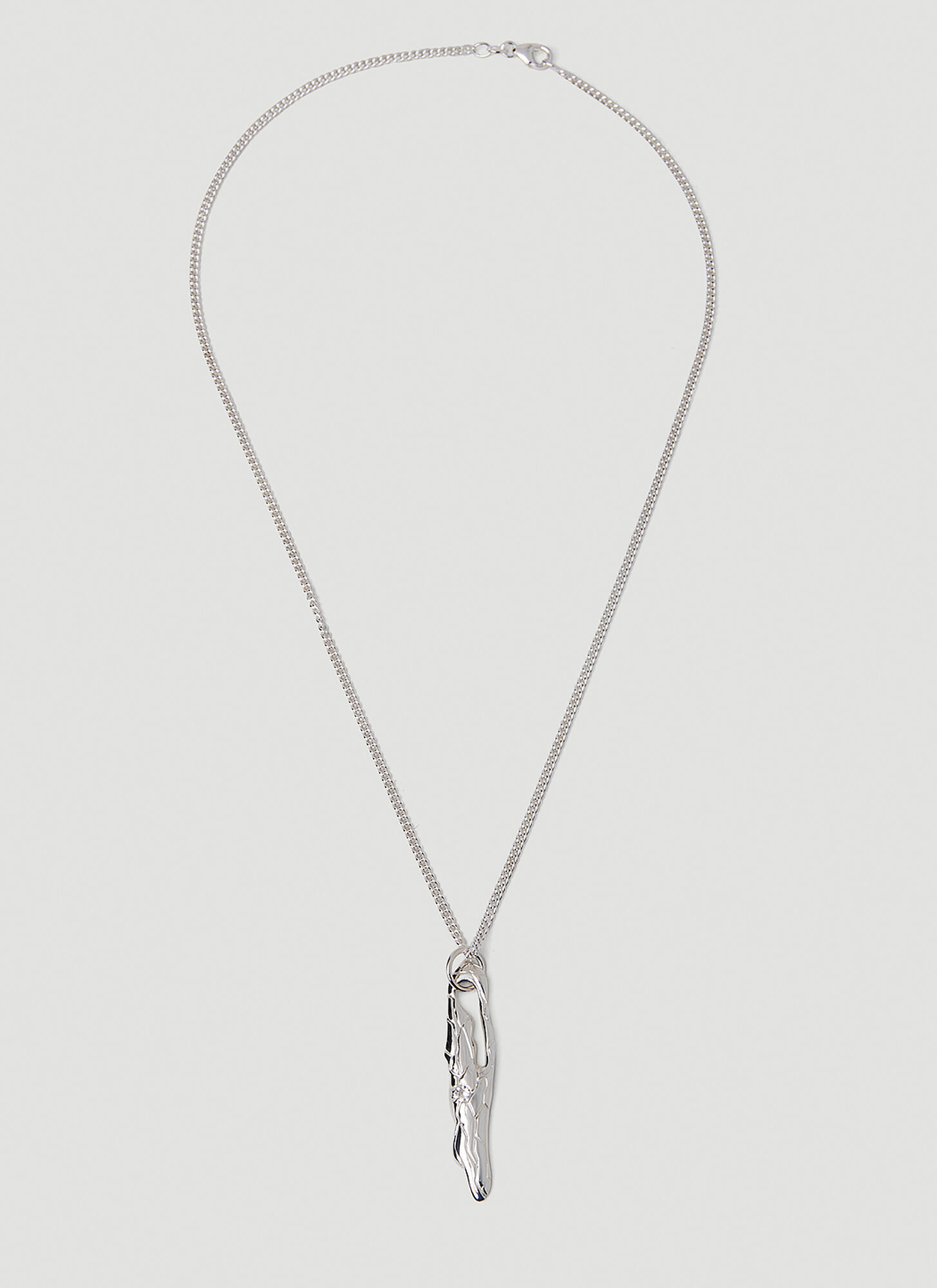 Octi Icicle Pendant Necklace In Silver