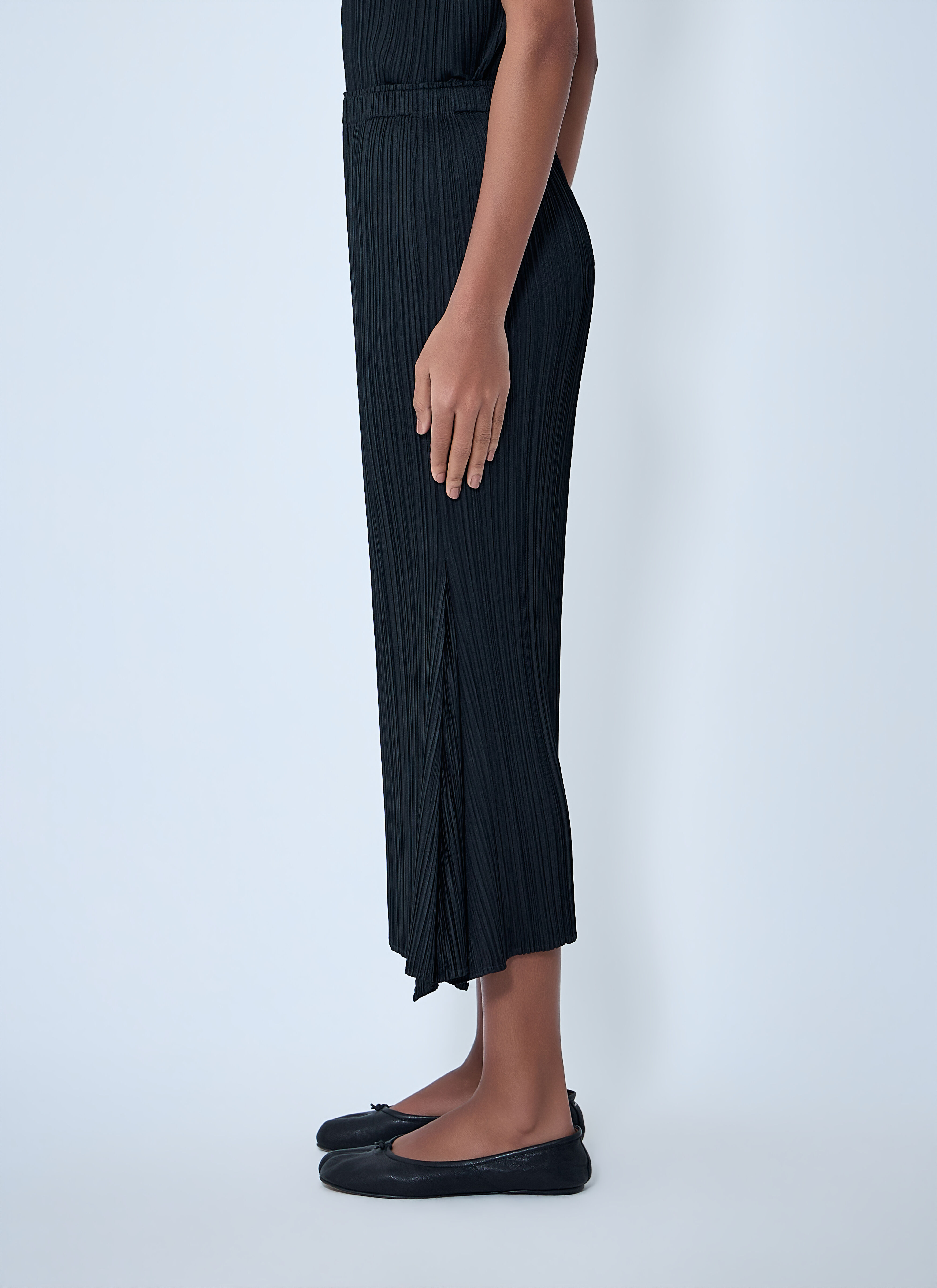 新品未使用OHESHIO PLEATS SKIRT MIDI PANTS Pleats Please Issey Miyake Women's' Pleated Midi Skirt in Black