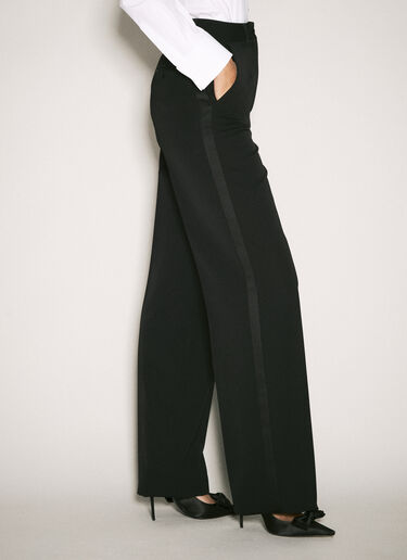 Dolce & Gabbana Wool Gabardine Tuxedo Pants Black dol0258021