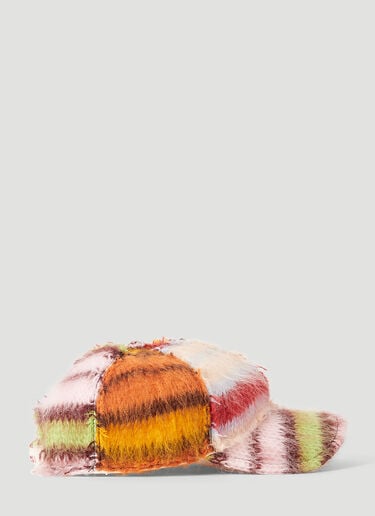 Mohair Panelled Baseball Cap Marni Mohair Panelled Baseball Cap Pink mni0153023