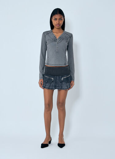 Miss Sixty x KNWLS Patchwork Denim Skirt Black msk0263007